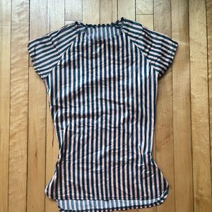 Striped Short Sleeve Biking Top